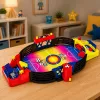 LEAN TOYS Galda futbola spēle 2 spēlētājiem – kompakts foosbols ar 18 spēlētājiem, tērauda stieņiem un rezultātu tablo