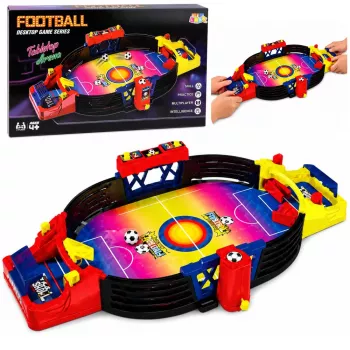 LEAN TOYS Galda futbola spēle 2 spēlētājiem – kompakts foosbols ar 18 spēlētājiem, tērauda stieņiem un rezultātu tablo