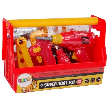 LEAN TOYS Instrumentu kaste Āmurs Knaibles Sarkana