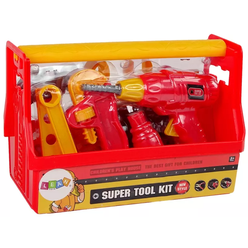 LEAN TOYS Instrumentu kaste Āmurs Knaibles Sarkana