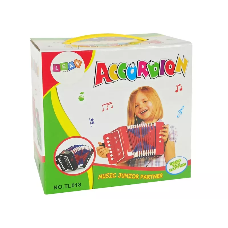 LEAN TOYS Rotaļu akordeons mazajiem mūziķiem, zils (Modelis 9423)