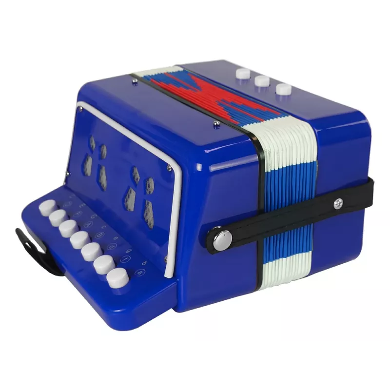 LEAN TOYS Rotaļu akordeons mazajiem mūziķiem, zils (Modelis 9423)