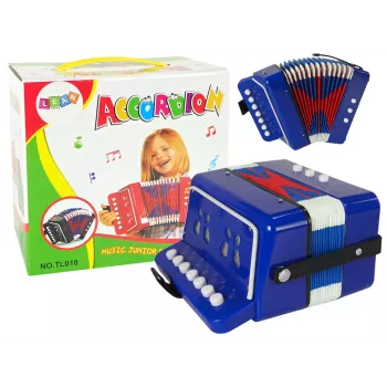 LEAN TOYS Rotaļu akordeons mazajiem mūziķiem, zils (Modelis 9423)