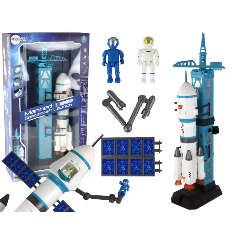 LEAN TOYS Toy Space Mission Rocket Astronauts Launcher 15 Elements