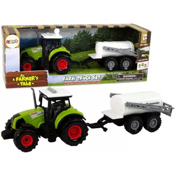 LEAN TOYS Traktors bērniem ar piekabi Lauku mašīna