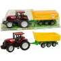 LEAN TOYS Traktors sarkans pašizgāzējs dzeltenais traktors 50 cm