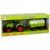 LEAN TOYS Traktors ar lielo riteņu piekabi Zaļā ferma