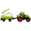 LEAN TOYS Traktors ar lielo riteņu piekabi Zaļā ferma