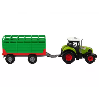 LEAN TOYS Traktors ar piekabi Lauksaimniecības auto