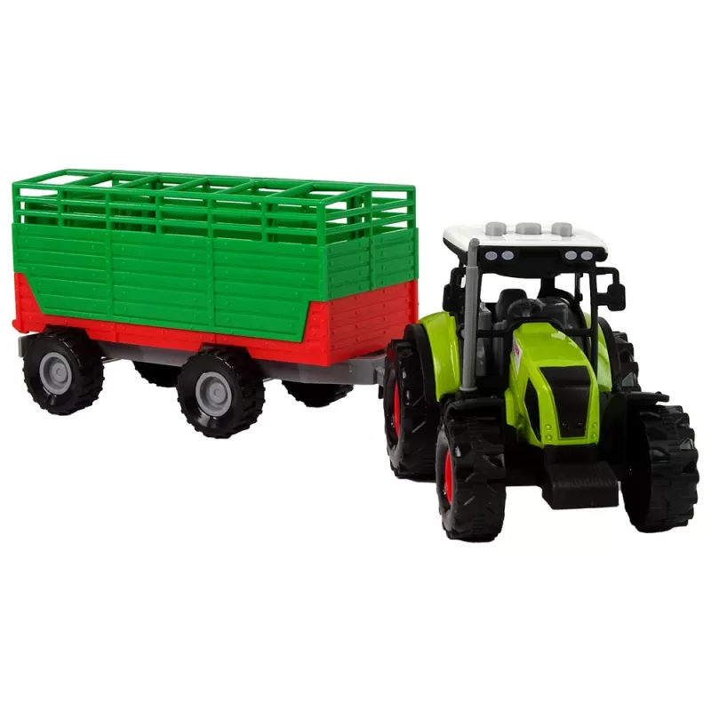 LEAN TOYS Traktors ar piekabi Lauksaimniecības auto
