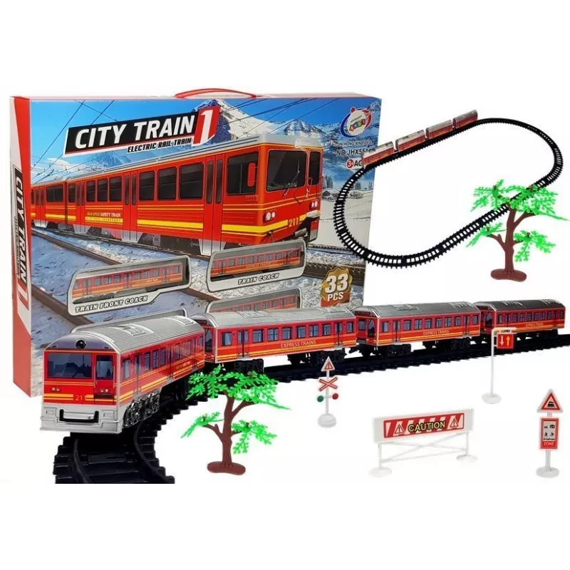 LEAN TOYS Train Track Batteries 33 Pieces