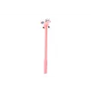LEAN TOYS Unicorn lodīšu pildspalva, melna, ar vāciņu, uzpildāma, balta/rozā, 0,5 mm