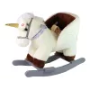 LEAN TOYS Unicorn Rocking Horse Rocker for Toddlers White Beige