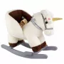 LEAN TOYS Unicorn Rocking Horse Rocker for Toddlers White Beige
