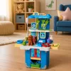 LEAN TOYS Veterinarian's Suitcase Dog Grooming Kit Brown Role Play Set with 12 Accessories