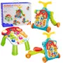 LEAN TOYS 5-in-1 Walker, Pusher, Scooter, Educational Table, Interactive Panel Colorful