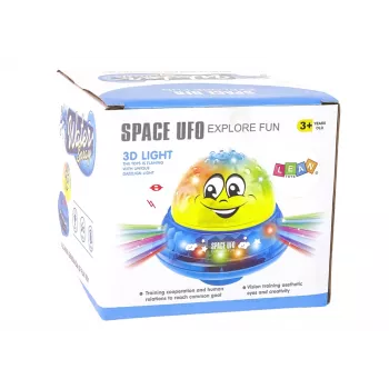 LEAN TOYS Ūdens bumba NLO Diodes Priecīga mūzika Rozā