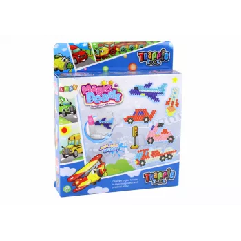 LEAN TOYS Ūdens pērlīšu komplekts DIY Burvju pērlītes 8 krāsas Transporta līdzekļi