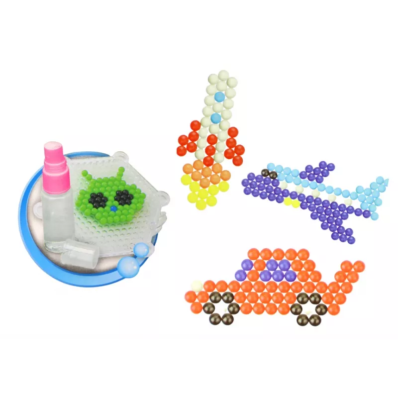 LEAN TOYS Ūdens pērlīšu komplekts DIY Burvju pērlītes 8 krāsas Transporta līdzekļi