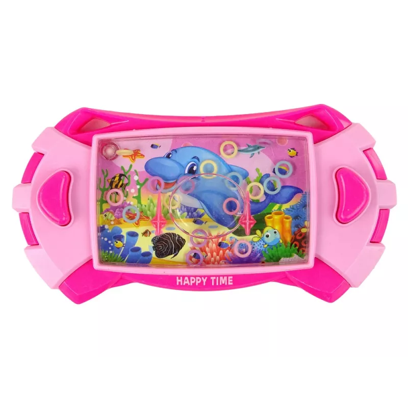 LEAN TOYS Ūdens delfīnu arkādes spēļu konsole Rozā