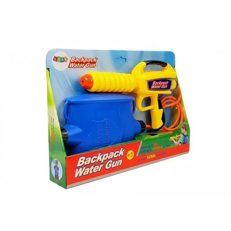 LEAN TOYS Ūdens pistole ar 1080 ml rezervuāru Dzelteni-Zila