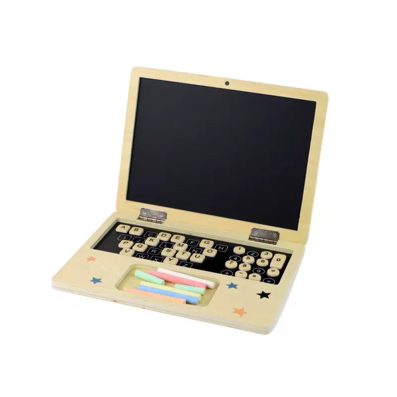 LEAN TOYS Wooden Blackboard Laptop Chalk