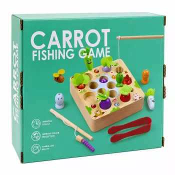 LEAN TOYS Koka burkānu un slieku magnētiskā spēle