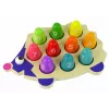 LEAN TOYS Koka izglītojošs ezis ar 10 krāsainiem knaģīšiem