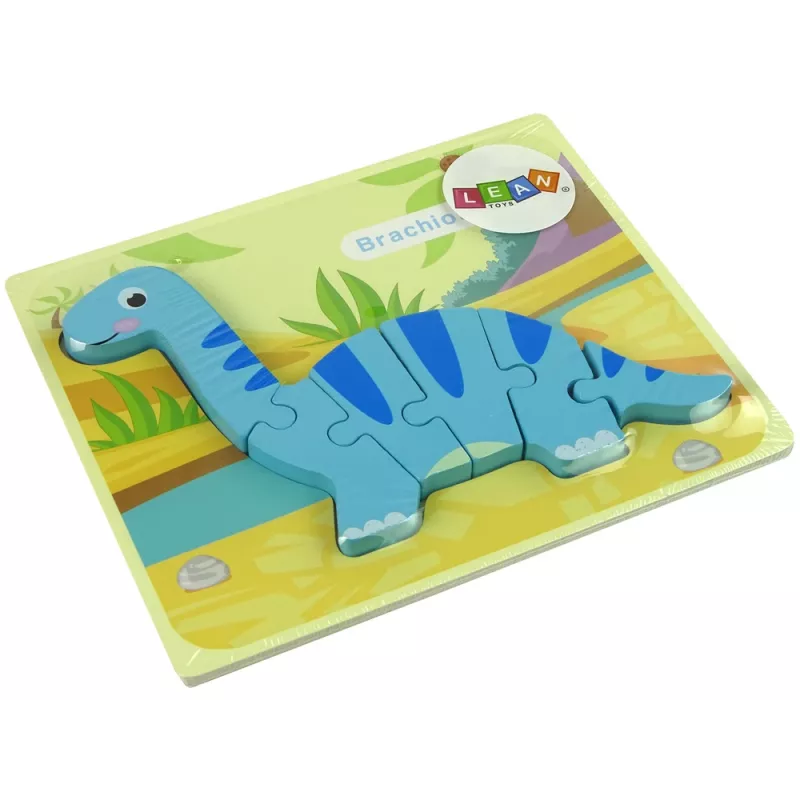 LEAN TOYS Koka Puzle Dinozaurs Brachiozaurs Zils
