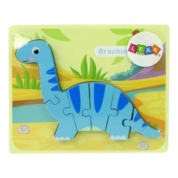 LEAN TOYS Koka Puzle Dinozaurs Brachiozaurs Zils
