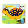 LEAN TOYS Koka Puzle Dinozauri Triceratops Ankilozaurs Oranžs