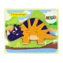 LEAN TOYS Koka Puzle Dinozauri Triceratops Ankilozaurs Oranžs