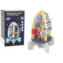 LEAN TOYS Koka raketes izglītojošās krelles un zobrati