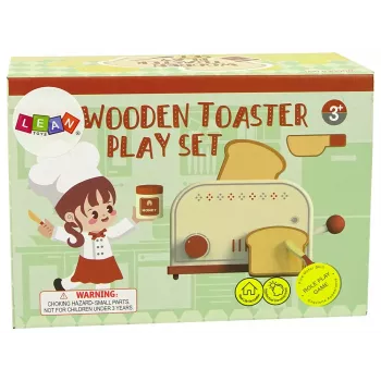 LEAN TOYS Koka grauzdētāja aksesuāri brokastu virtuvei bērniem