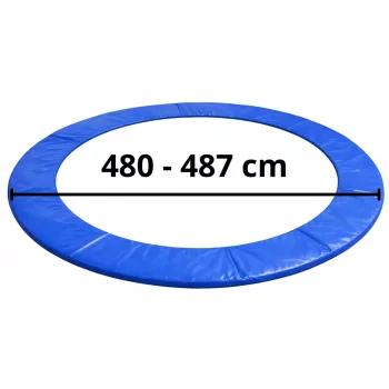 Lean Trampolīna atsperu aizsargpaliktnis - zils - piemērots 480-487 cm (16 pēdu) apaļajiem batutiem - 28 cm plats, 20 mm biezs, UV izturīgs PVC