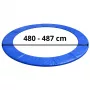 Lean Trampolīna atsperu aizsargpaliktnis - zils - piemērots 480-487 cm (16 pēdu) apaļajiem batutiem - 28 cm plats, 20 mm biezs, UV izturīgs PVC
