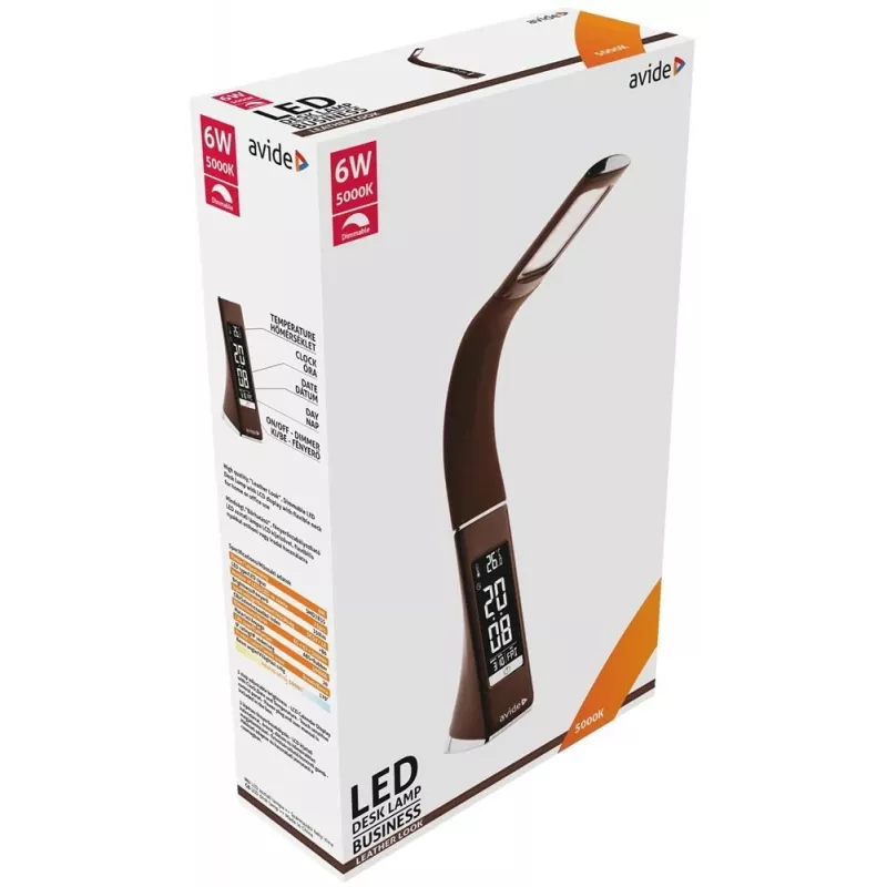 Avide LED galda lampa Business Calendar Brūna 6W