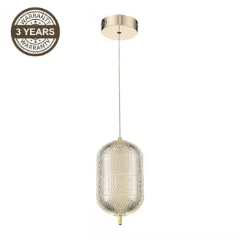 LED piekaramais gaismeklis A2360-1C zelts | 6W integrēts LED | 480lm silti balts