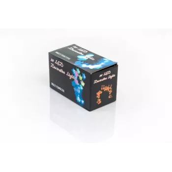 LED virkne ar zvaniņiem, 20 silti baltas LED spuldzes, 2,5 m, ar bateriju darbināma, zelta krāsā