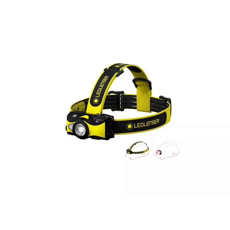 Ledlenser iH9R uzlādējama LED galvas lampa, melna/dzeltena, 600 lm, IP54