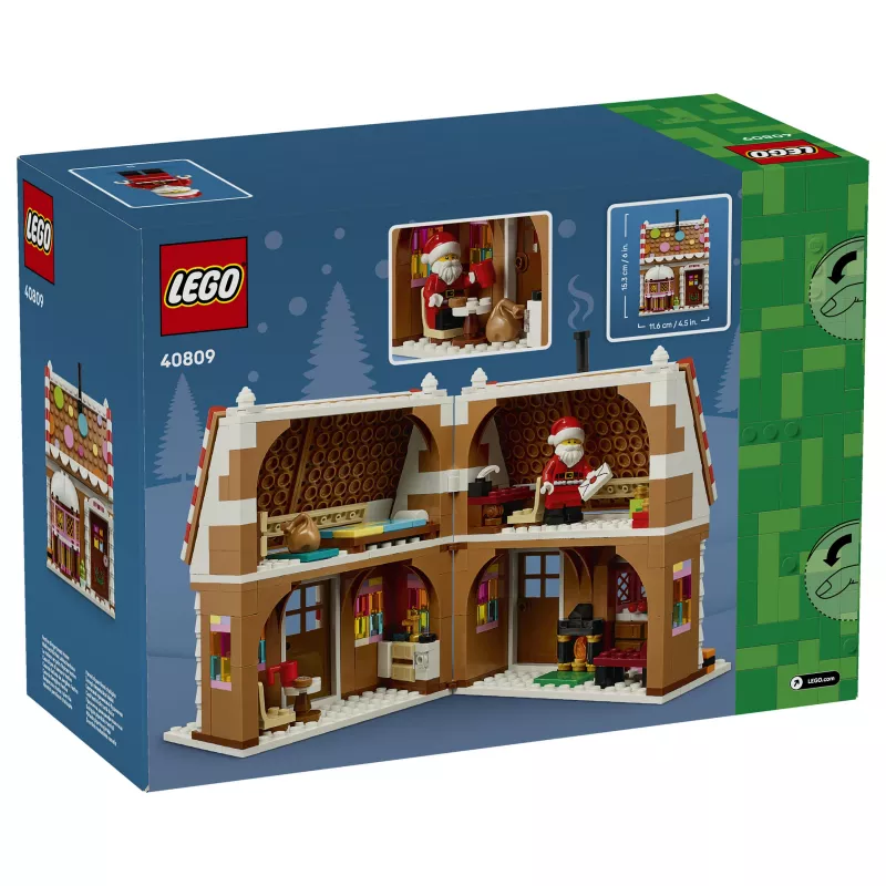 LEGO 40809 Sezonas Ziemassvētku piparkūku mājiņas būvēšanas komplekts (136 gab., vecumam 7+)