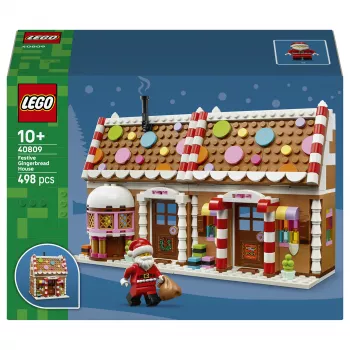 LEGO 40809 Sezonas Ziemassvētku piparkūku mājiņas būvēšanas komplekts (136 gab., vecumam 7+)