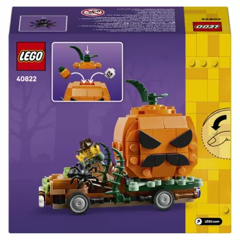 LEGO 40822 Jack-O'-Lantern Pickup Truck konstruktors - 200 detaļas, putnubiedēkļa minifigūra, Helovīna displeja modelis
