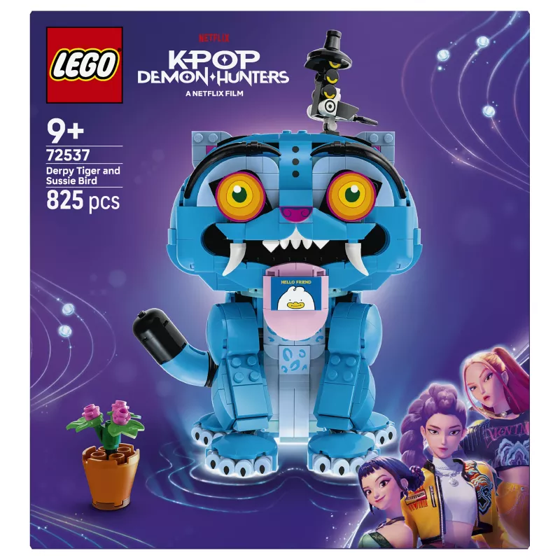 LEGO 72537 KPop Demon Hunters Derpy Tiger un Sussie Bird konstruktoru komplekts