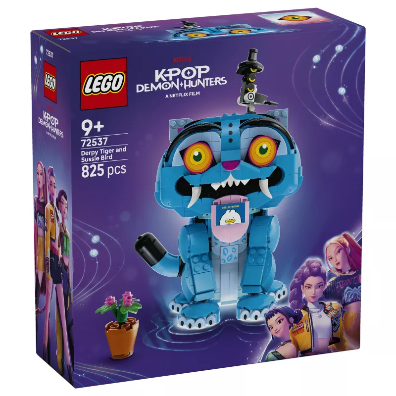 LEGO 72537 KPop Demon Hunters Derpy Tiger un Sussie Bird konstruktoru komplekts