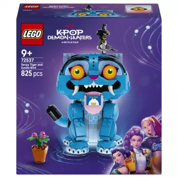 LEGO 72537 KPop Demon Hunters Derpy Tiger un Sussie Bird konstruktoru komplekts