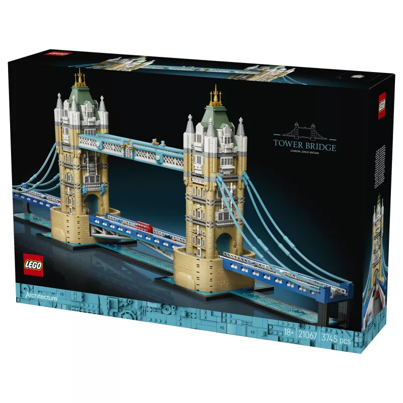 LEGO Architecture 21067 Tower Bridge būvkomplekts (1176 detaļas) - ikonisks Londonas orientiera modelis