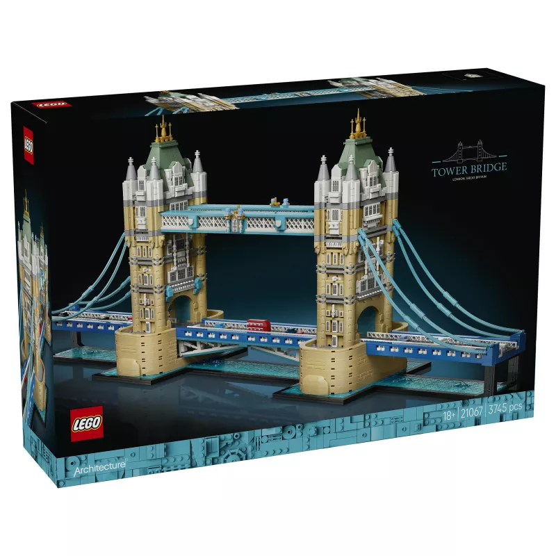 LEGO Architecture 21067 Tower Bridge būvkomplekts (1176 detaļas) - ikonisks Londonas orientiera modelis