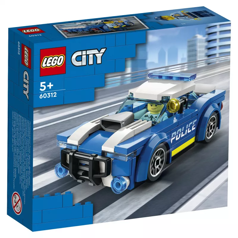 LEGO City Policijas automašīna 60312 Būvēšanas komplekts ar minifigūru un ceļa konusu (94 gab., vecumam 5+)