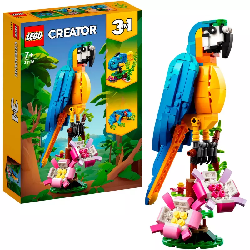 LEGO Creator Savvaļas dzīvnieku komplekts 3-in-1 Būvēšanas bloku komplekts (1171 gab.)